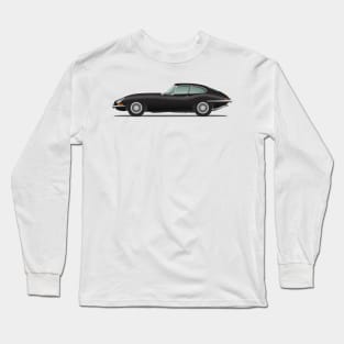 Jaguar E Type Fixed Head Coupe Black Long Sleeve T-Shirt